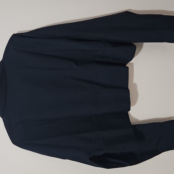 Pull & Bear Navy Blue Cropped Long Sleeve Shirt - Picture 5 of 7